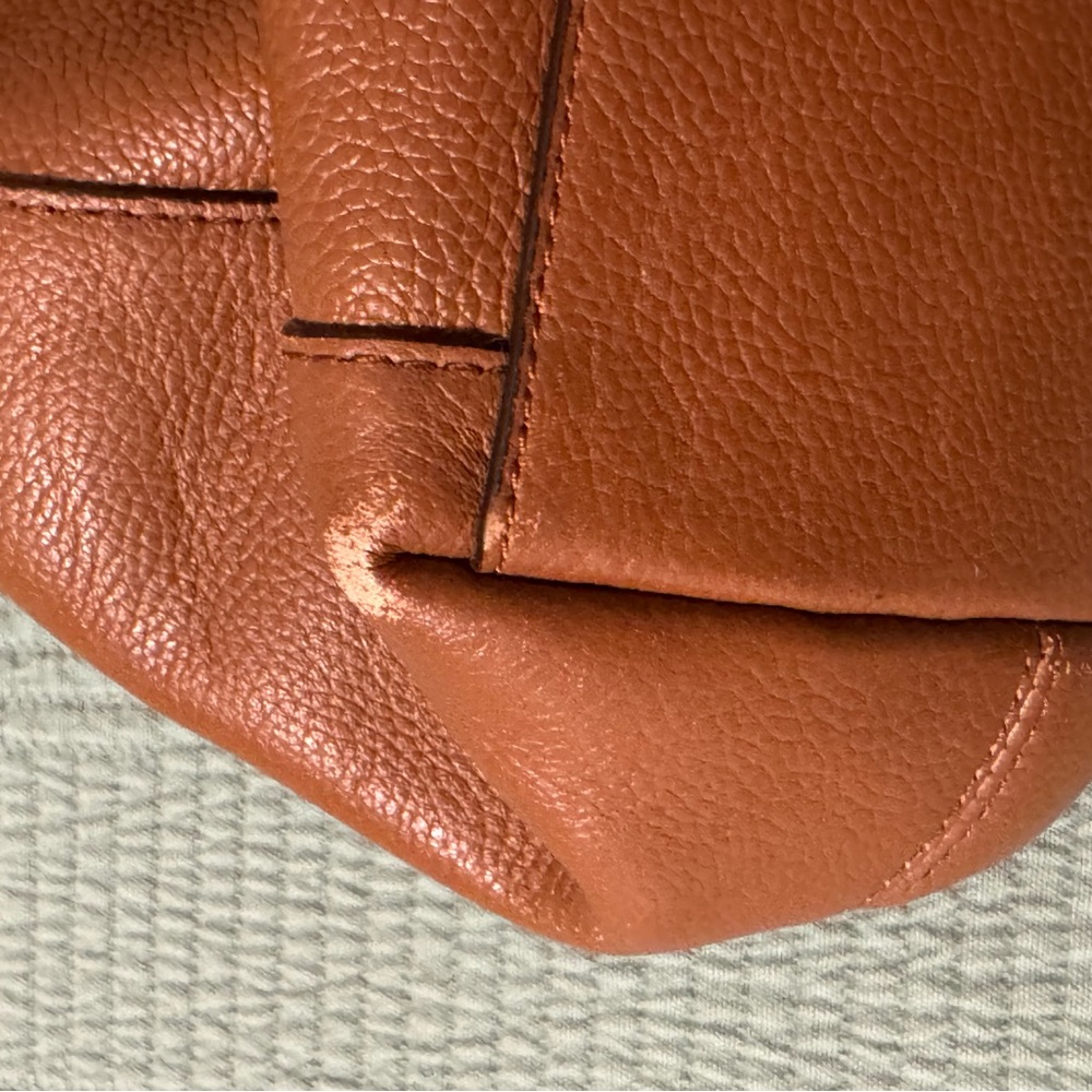 Coach Pebble Leather Edie Shoulder Bag, Tan - Picture 8 of 11